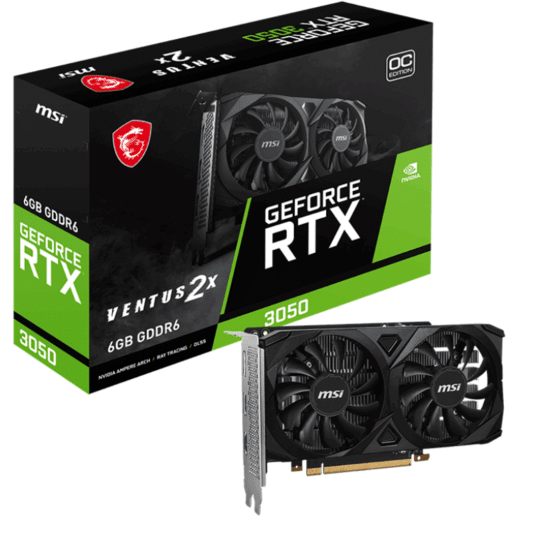 Tarjeta De Video 6gb Msi Geforce Rtx 3050 Ventus 2x - Oc Ddr6 96bit  Display Port 1x/ Hdmi X2 - 912-v812-060