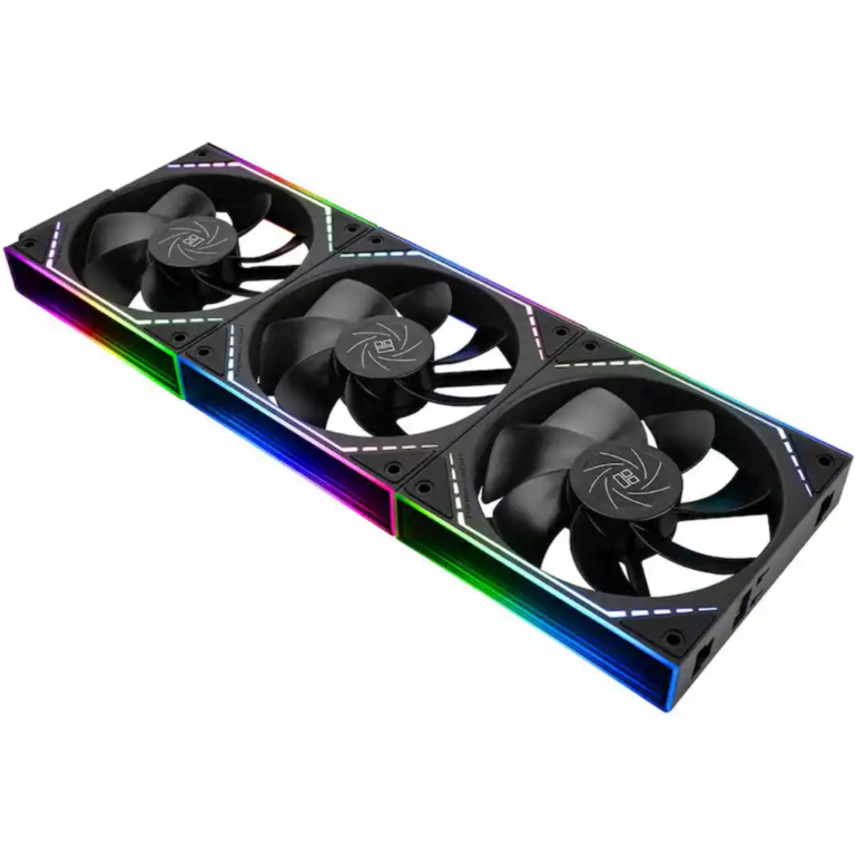 Thermalright TL-M12QR *3 120mm Reverse ARGB PC Fans, Daisy-chain Connection | 1500RPM | Silent Computer Case Fans With Infinite Mirrors On Both Sides (black) | SKU FAN-TLM3QR - FAN - FAN-TLM3QR - THERMALRIG - 814256020381 - TL-M12QRX3