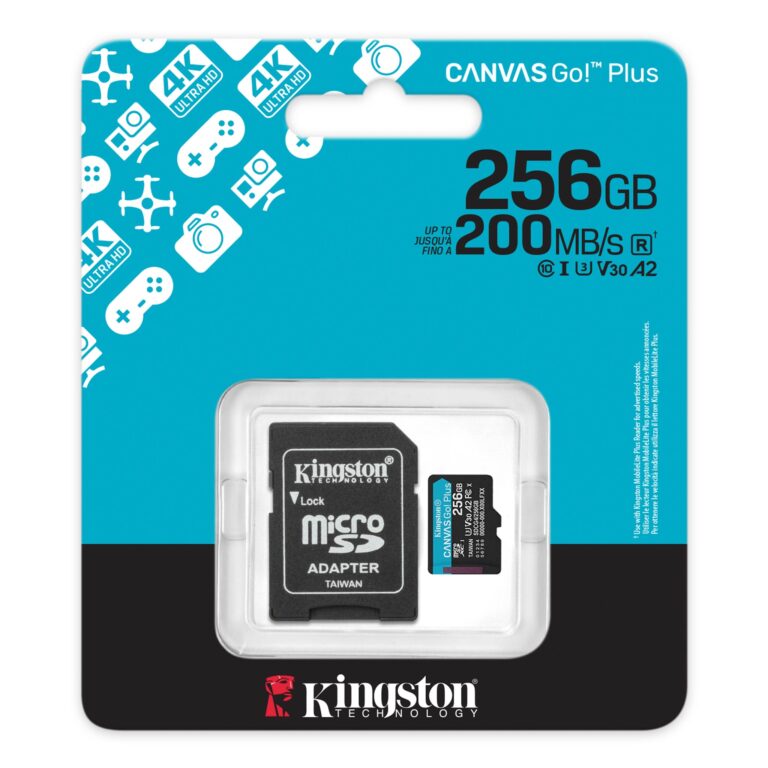 Kingston - Flash memory card - microSDXC - 256GB microSDXC Canvas Go Plus - Memorias - Tarjetas de Memoria Flash - SDCG4/256GB