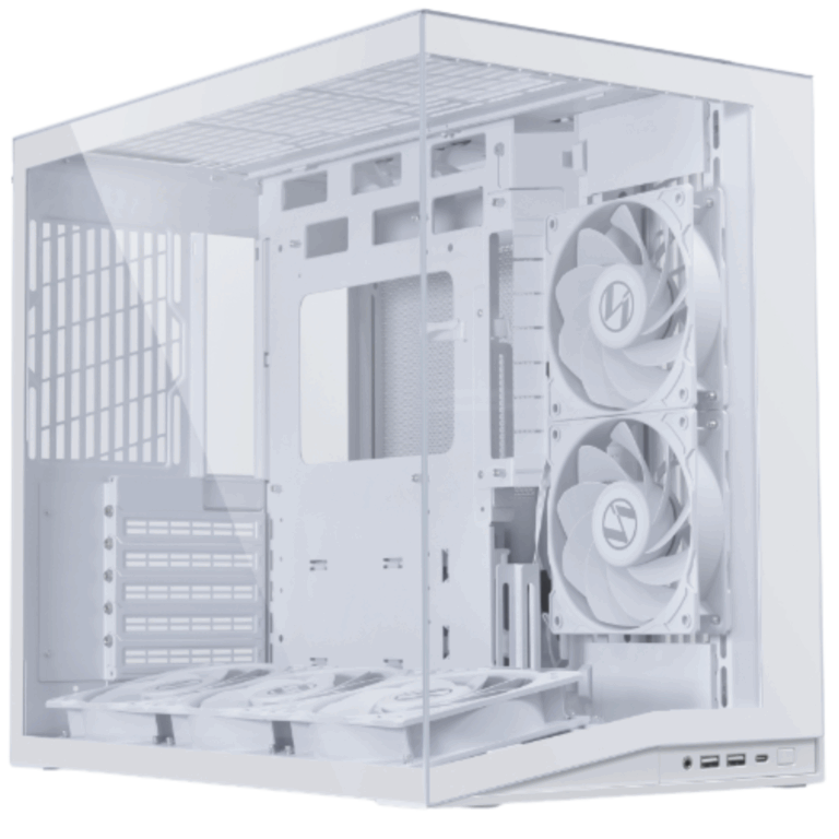 LIAN LI O11D MINI V2 Flow | Compact ATX Mid-tower Airflow Computer Case | Panoramic View | High-performance Airflow | Includes 5 X 120mm Reverse Blade Fans | Cable Management | White (O11DMIV2FW) - CS - CS-O11MFW4 - LIAN-LI - 840353050624 - O11DMIV2FW