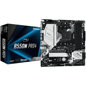 ASRock Inc. ASRock MB B550M PRO4 AMD AM4 Ryzen future AMD Ryzen B550 DDR4 128G mATX Retail MB 244319 B550M PRO4
