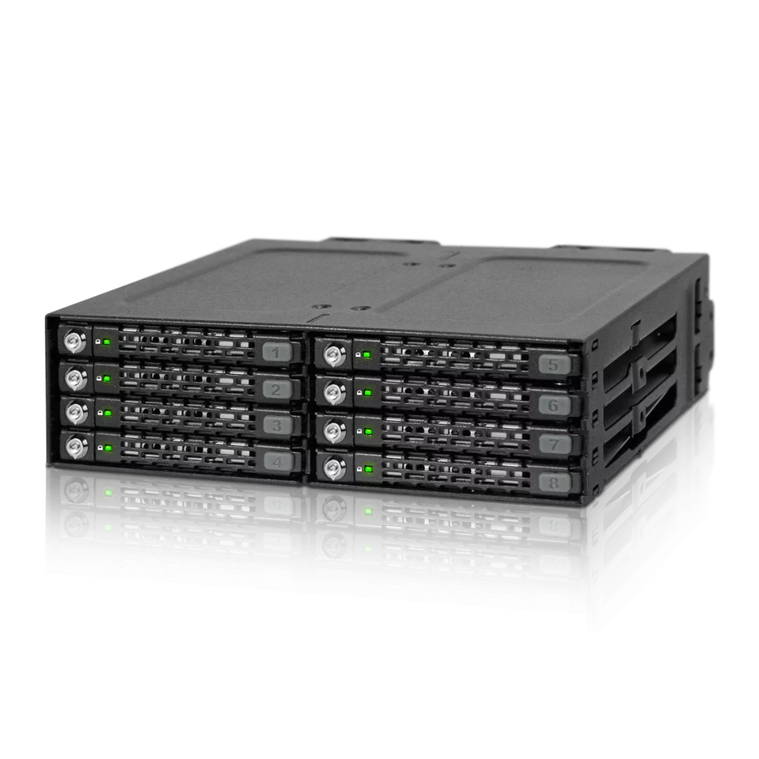 Cremax (ICY DOCK) ICY DOCK AC MB998SK-B ToughArmor 8x2.5SATA SSD HDD Backplane Cage f 5.25Bay HD 223248