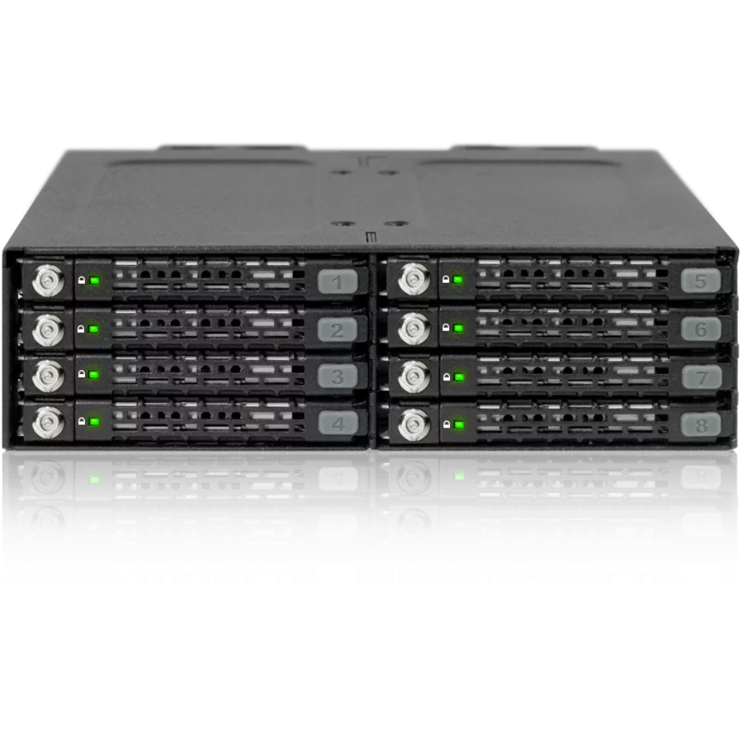 Cremax (ICY DOCK) ICY DOCK AC MB998SK-B ToughArmor 8x2.5SATA SSD HDD Backplane Cage f 5.25Bay HD 223248 (3)