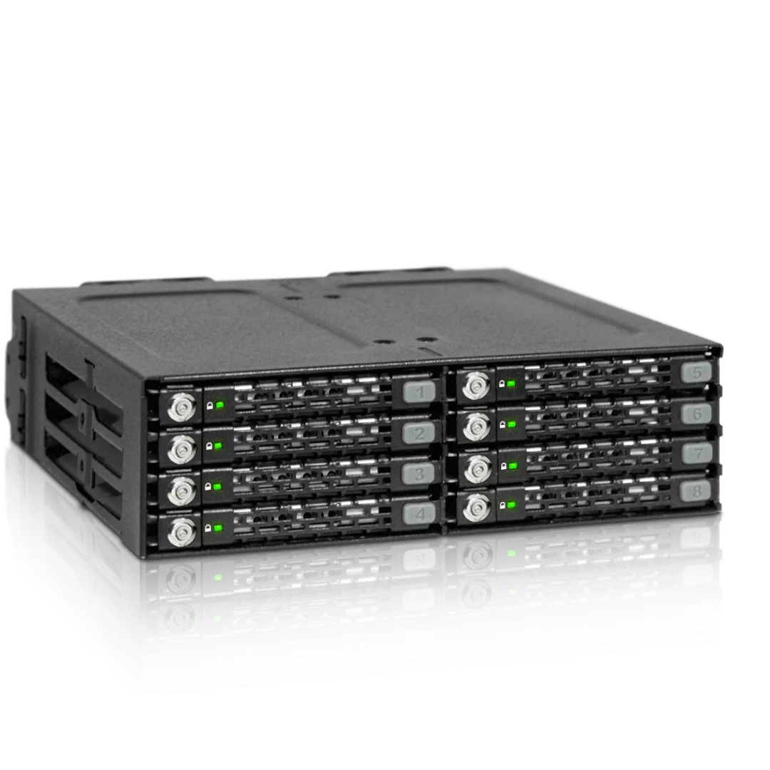 Cremax (ICY DOCK) ICY DOCK AC MB998SK-B ToughArmor 8x2.5SATA SSD HDD Backplane Cage f 5.25Bay HD 223248 MB (1)
