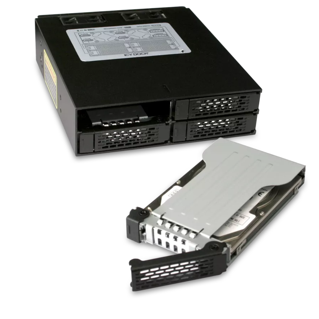 Cremax (ICY DOCK) ICY DOCK MB994SP-4S 4 in 1 SAS SATA Hot Swap Backplane Raid Cage Black Retail RD 11 (4)