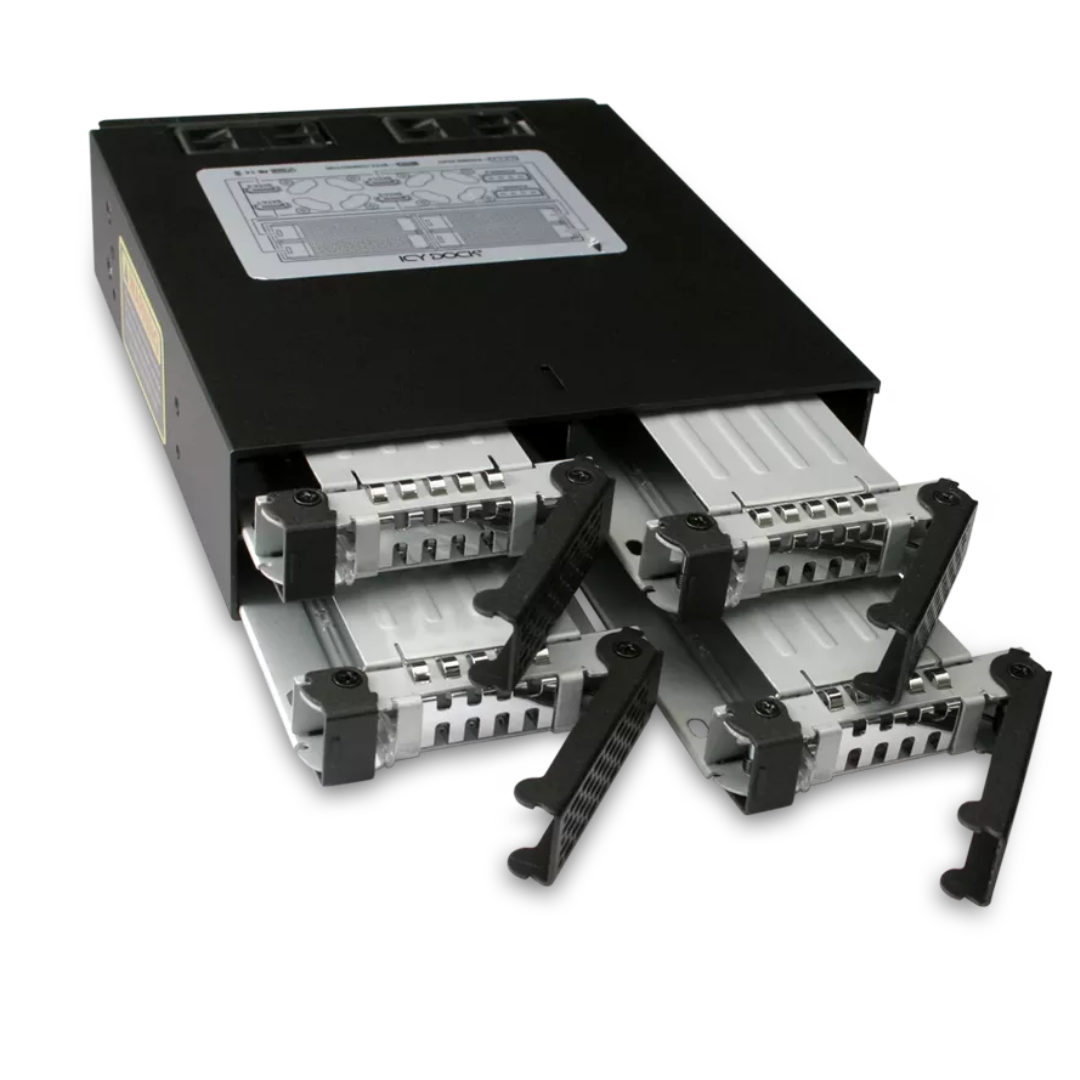 Cremax (ICY DOCK) ICY DOCK MB994SP-4S 4 in 1 SAS SATA Hot Swap Backplane Raid Cage Black Retail RD 11