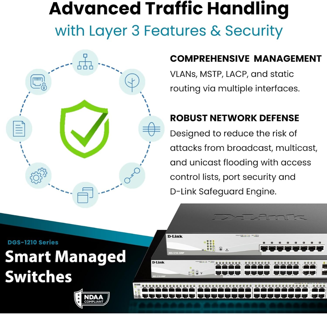 D-Link D-Link NT DGS-1210-10MP 10PT Smart Managed Gigabit PoE Switch Borwn Box NT 207377 DGS-1210-10MP (3)