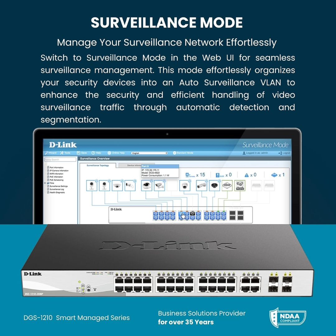 D-Link D-Link NT DGS-1210-10MP 10PT Smart Managed Gigabit PoE Switch Borwn Box NT 207377 DGS-1210-10MP (6)