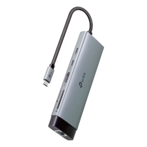 Hub Tp-link Usb Tipo-c 9 In 1 Con Puerto Hdmi 4k 60hz  Sd Microsd Fast Charge Silver - Accesorios - UH9120C