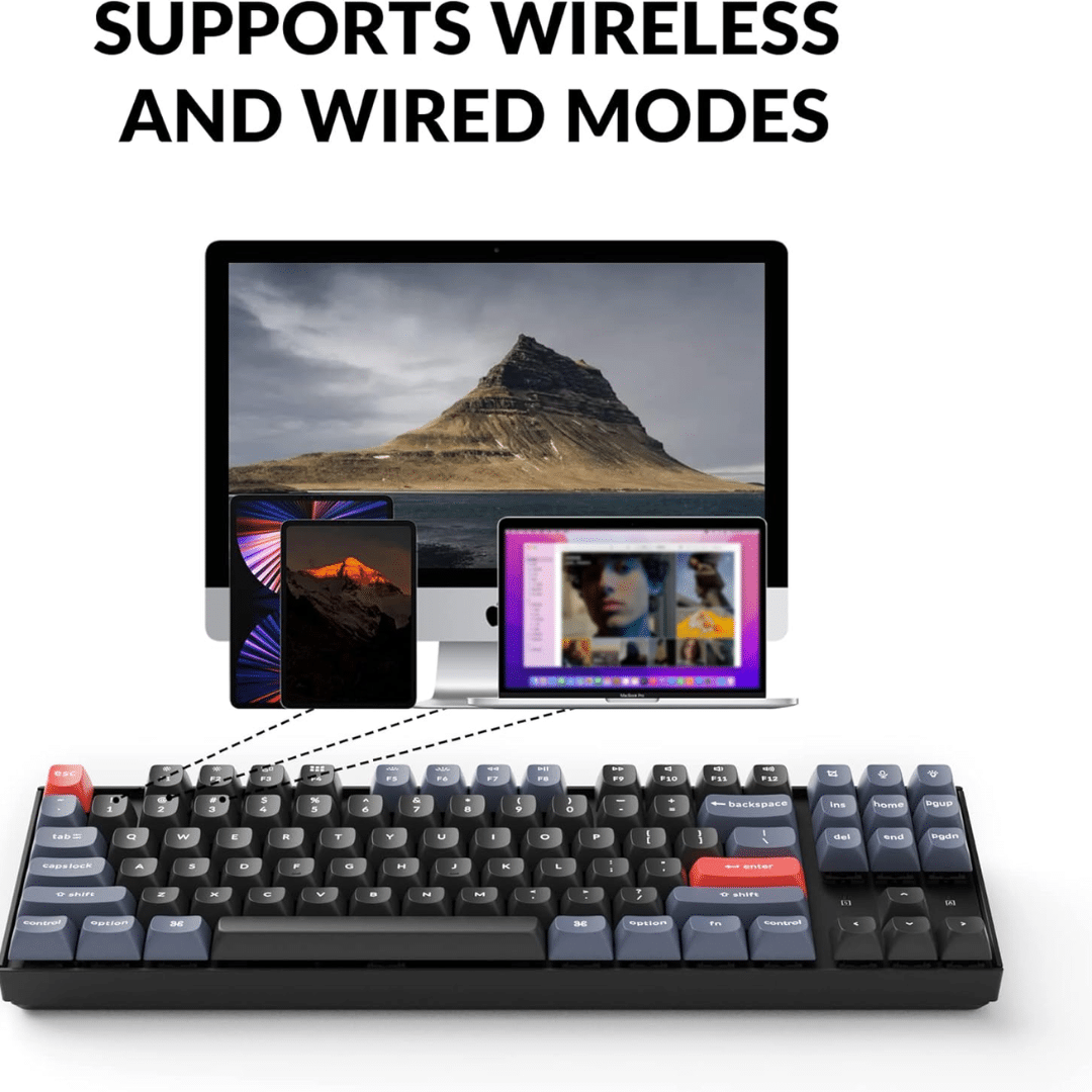 Keychron Keychron KB K8P-J1 K8 Pro QMK VIA WL FullyAssembled Alu GateronG ProRed Black KB 288336 K8P-J1 (4)