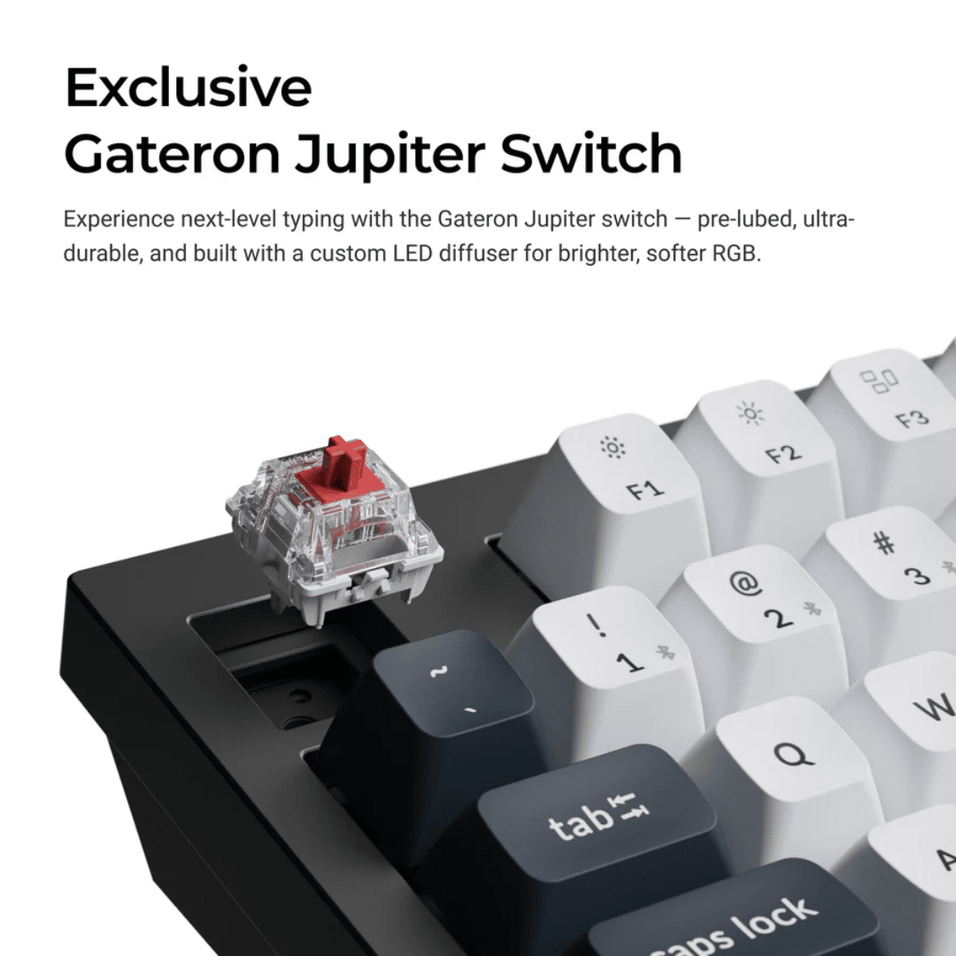 Keychron Keychron KB Q5M-M1 Q5 Max QMK VIA Wireless Gateron Jupiter Red Carbon Black KB 288447 Q5M-M1 (5)