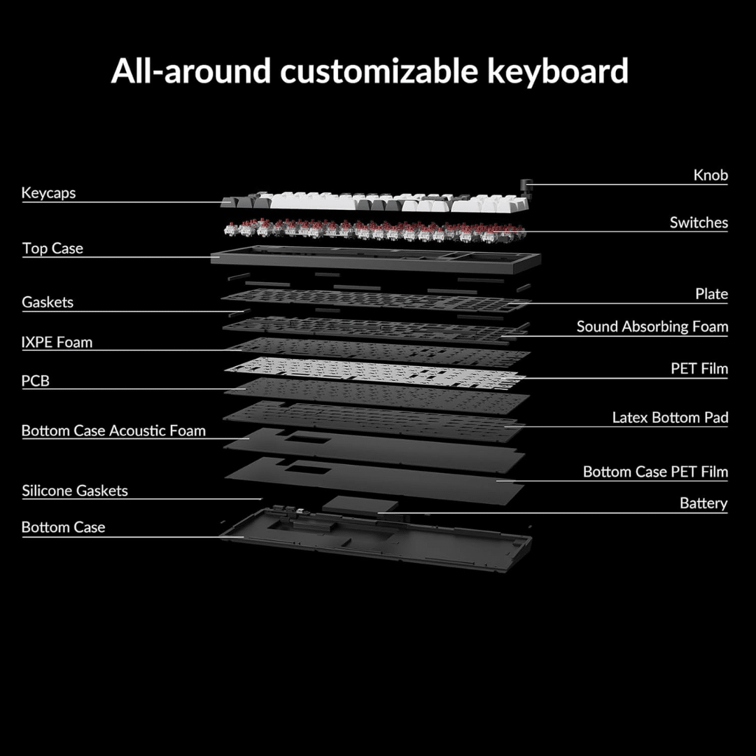 Keychron Keychron KB Q5M-M3 Q5 Max QMK VIA Wireless Gateron Jupiter Brown Carbon Black KB 288456 Q5M-M3 (6)