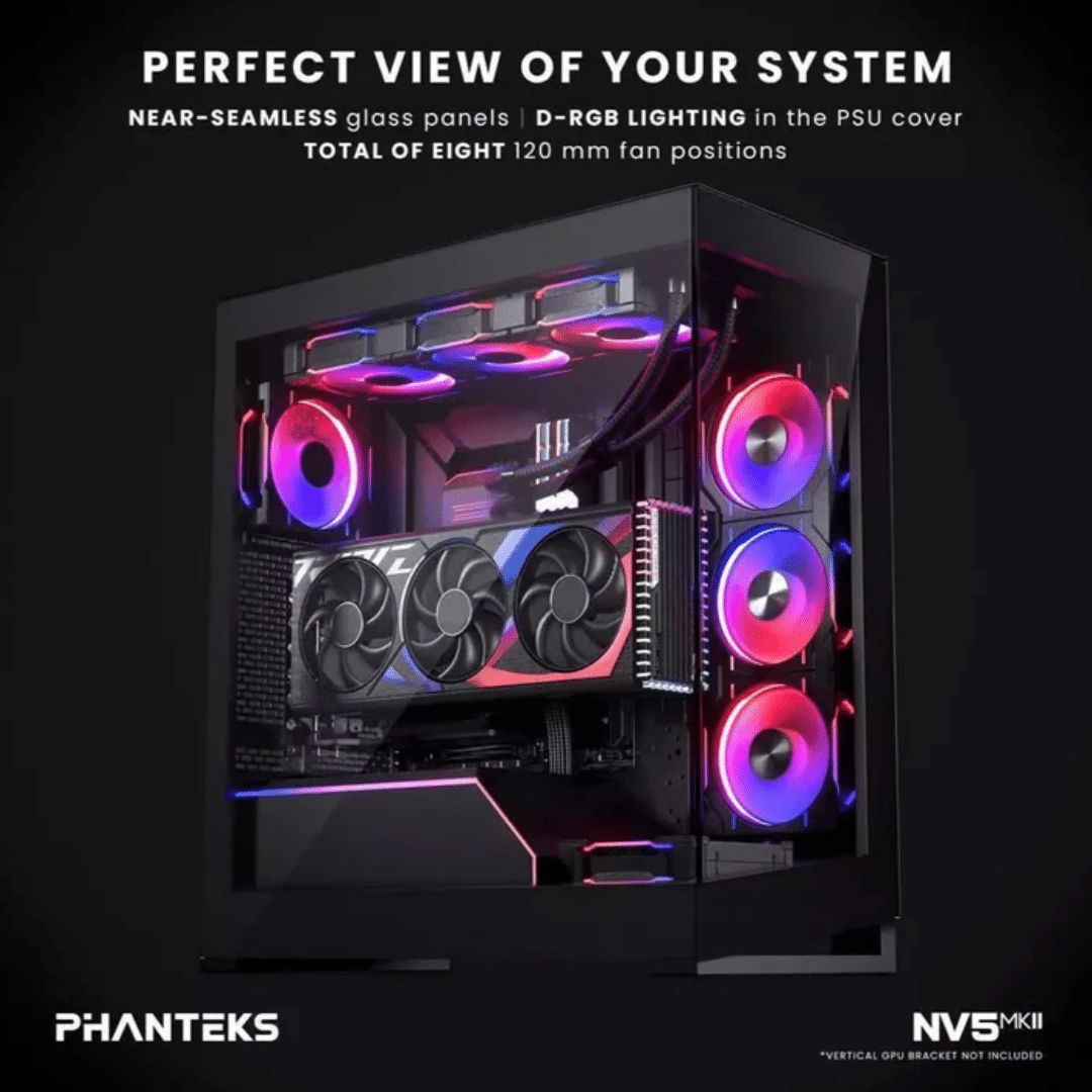 Phanteks Phanteks CS PH-NV523TG_DBK02 NV5 MK2 Mid Tower ATX TG D-RGB Lighting Black CS 292292 PH-NV523TG_DB