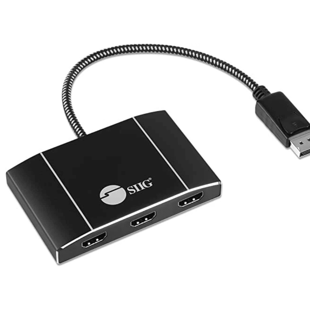 SIIG SIIG AC CE-DP0Q11-S1 Triple 4K DisplayPort 1.4 to HDMI MST Hub Splitter AC 252030 CE-DP0Q11-S1 (5)