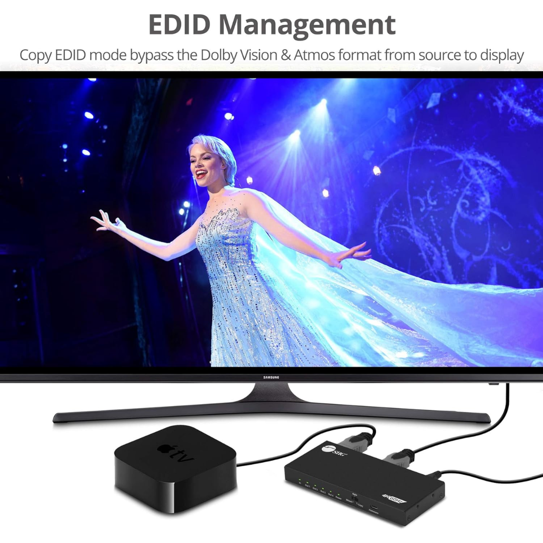 SIIG SIIG AC CE-H26C11-S1 4Port HDMI 2.0 HDR Splitter with EDID and Downscaling AC 246180 CE-H26C11-S1 (4)