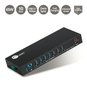 SIIG SIIG AC ID-US0811-S1 10PT Industrial USB Gen 1 Hub w Dual USB-C & 65W Charging AC 251004 ID-US0811-S1