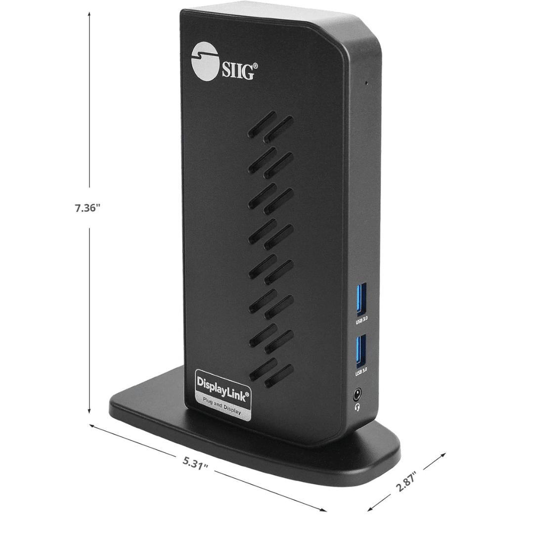 SIIG SIIG AC JU-DK0L11-S1 Dual Video Full HD HDMI Video Docking Station Brown Box AC 250517 JU-DK0L11-S1 (5)