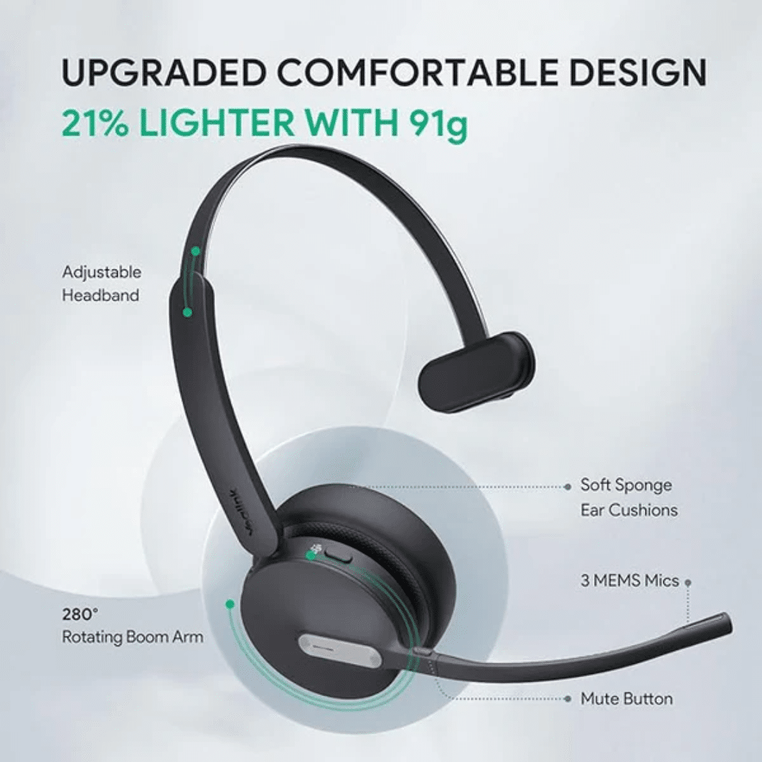 Yealink Yealink Headset 1208665 BH70 Mono Teams USB-A Bluetooth5.2 Black Retail HE 290061 1208665 (2)