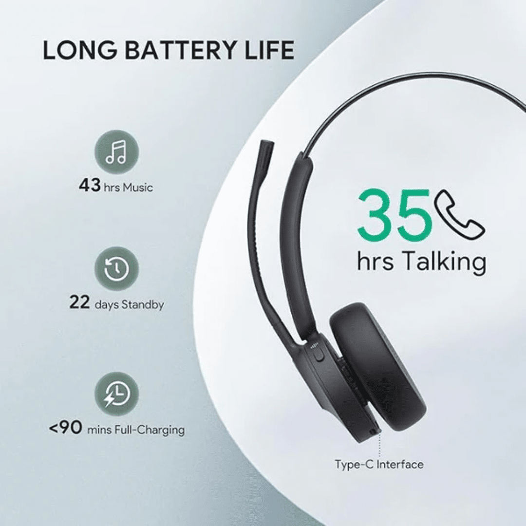 Yealink Yealink Headset 1208665 BH70 Mono Teams USB-A Bluetooth5.2 Black Retail HE 290061 1208665 (3)