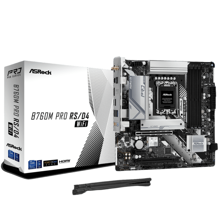 ASRock Inc. ASRock MB B760M PRO RS WIFI B760 LGA1700 Max256GB DDR5 Micro ATX Retail MB 301247 B760M PRO RS WIFI