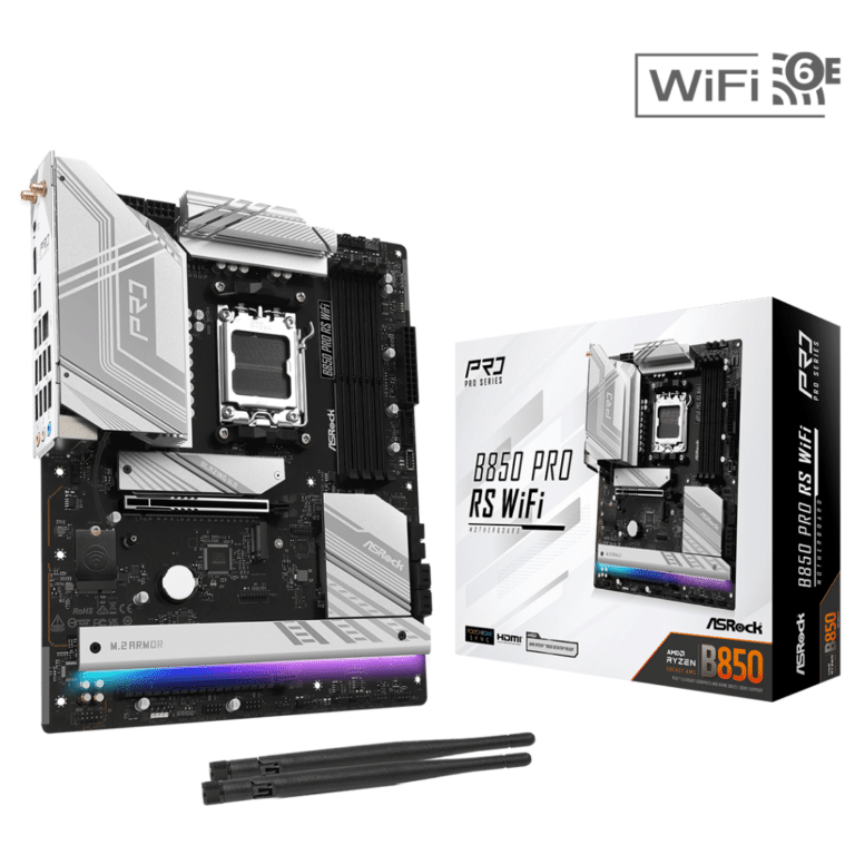 ASRock Inc. ASRock MB B850 Pro RS WiFi AMD B850 AM5 Max256GB DDR5 ATX Retail MB 294519 B850 PRO RS WIFI