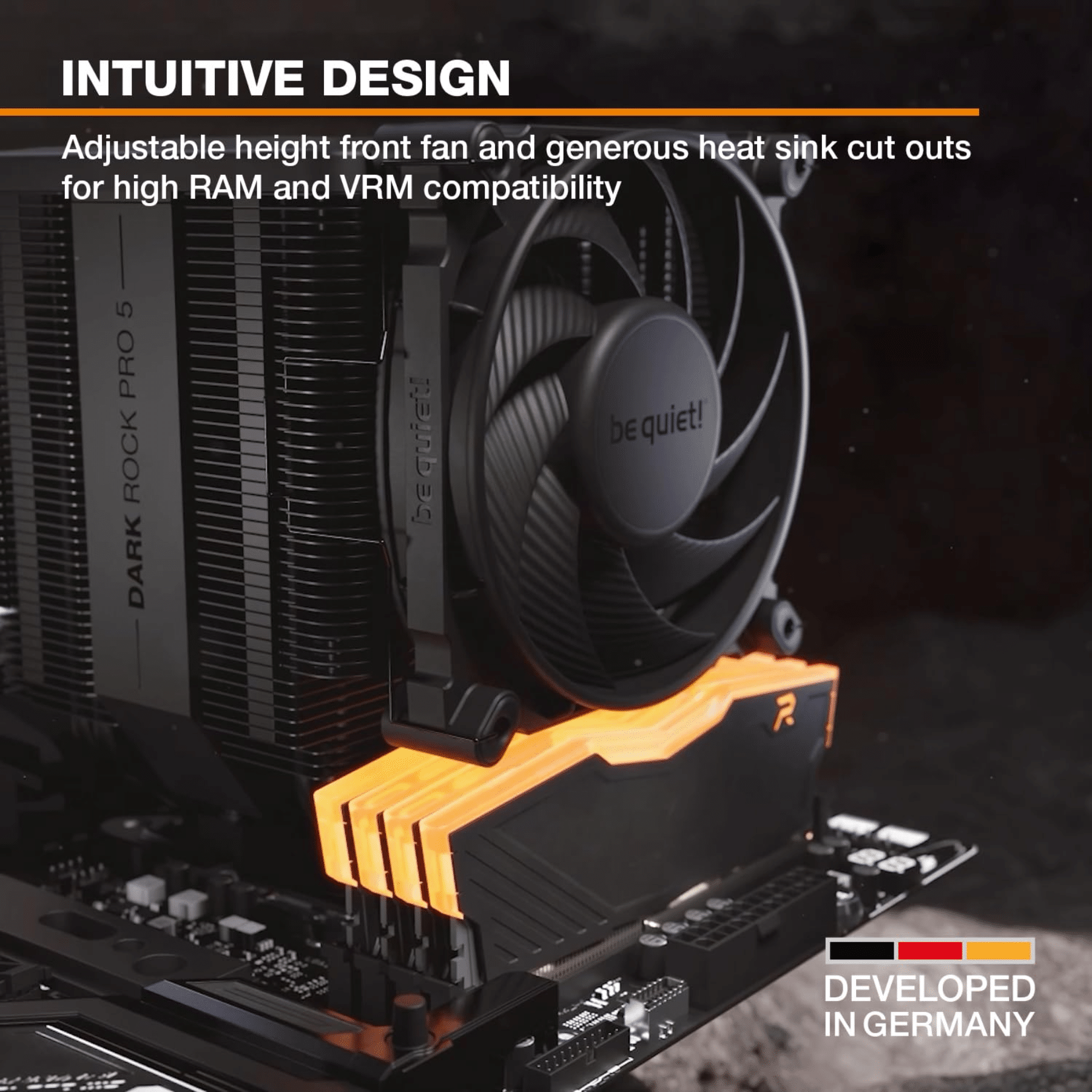 be quiet! be quiet! Fan BK036 DARK ROCK PRO 5 CPU Cooler Black Retail FN 288260 BK036 (2)