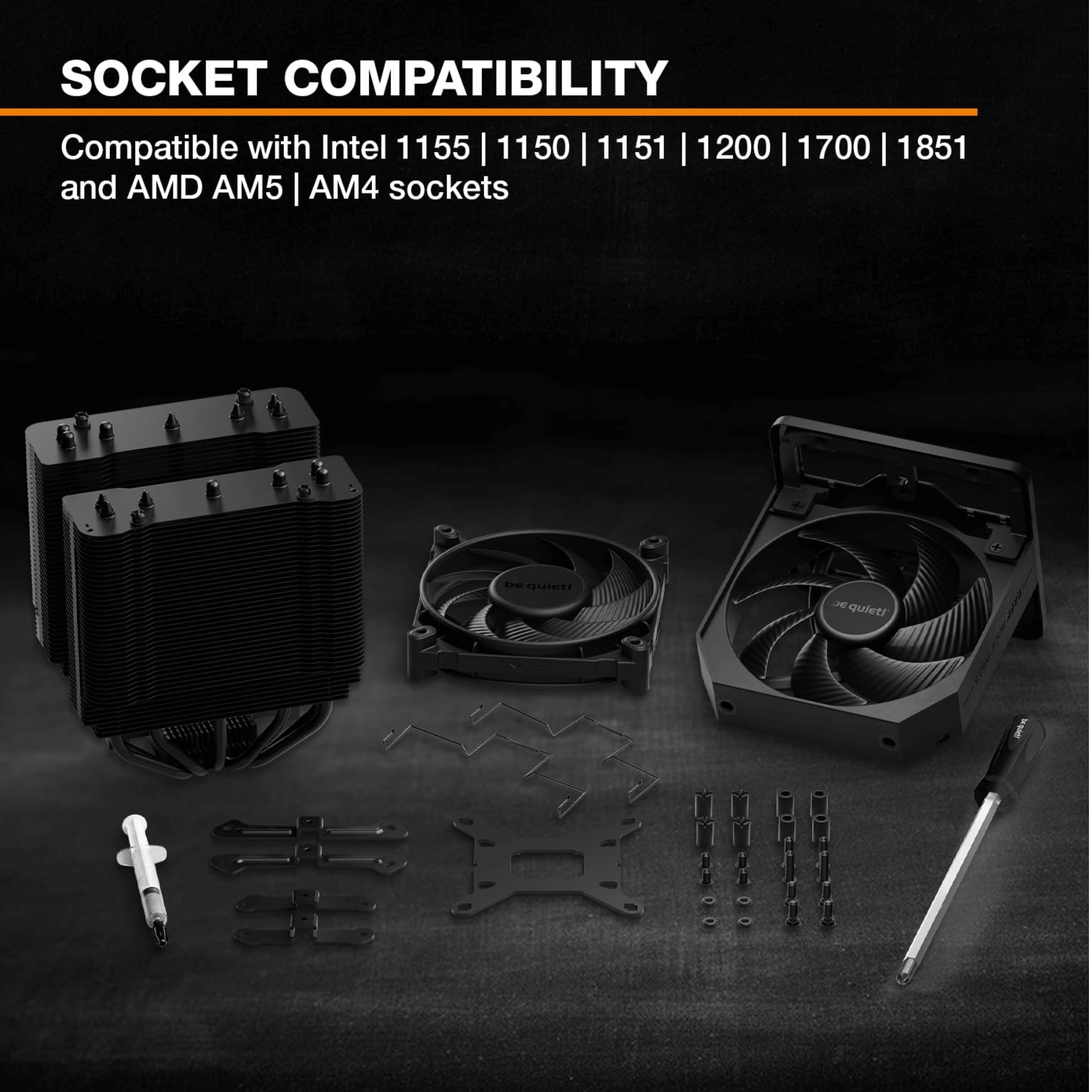 be quiet! be quiet! Fan BK036 DARK ROCK PRO 5 CPU Cooler Black Retail FN 288260 BK036 (5)