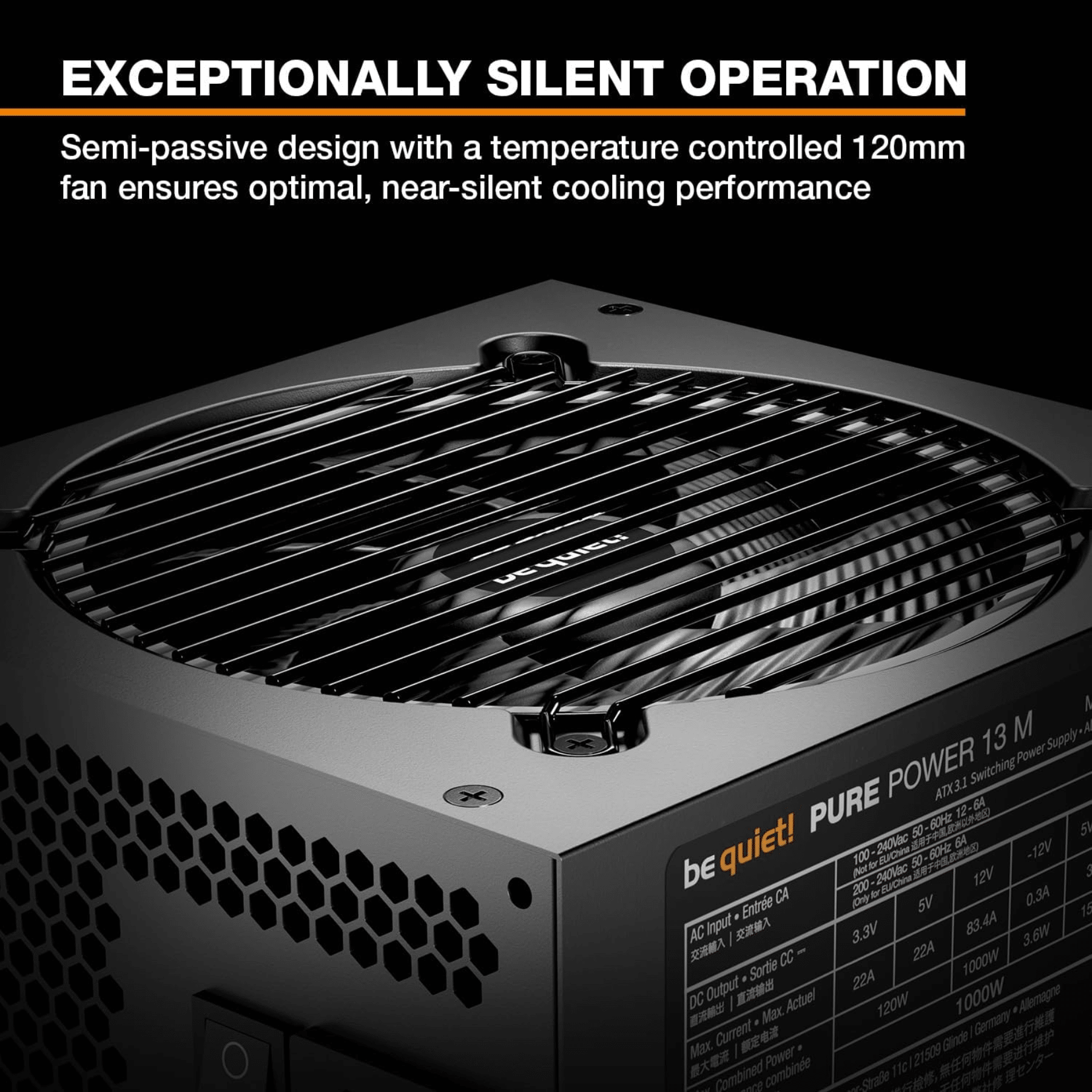 be quiet! be quiet! Power Supply BP028US Pure Power 13 M 1000W Retail PS 296661 BP028US (2)