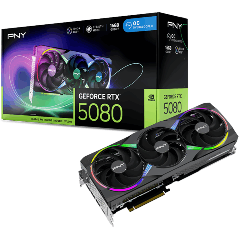 PNY NVIDIA Geforce RTX 5080 Graphic Card - 16 GB GDDR7 | SKU PNY-5080PB - VGA - PNY-5080PB - PNY - 751492794273 - VCG508016TFXPB1