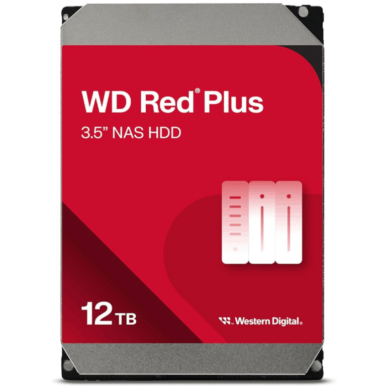 Western Digital WD Red Plus NAS Hard Drive - Internal hard drive - 12 TB - 3.5" - 7200 rpm - Serial ATA - Almacenamiento - Discos Duros Internos - WD120EFGX