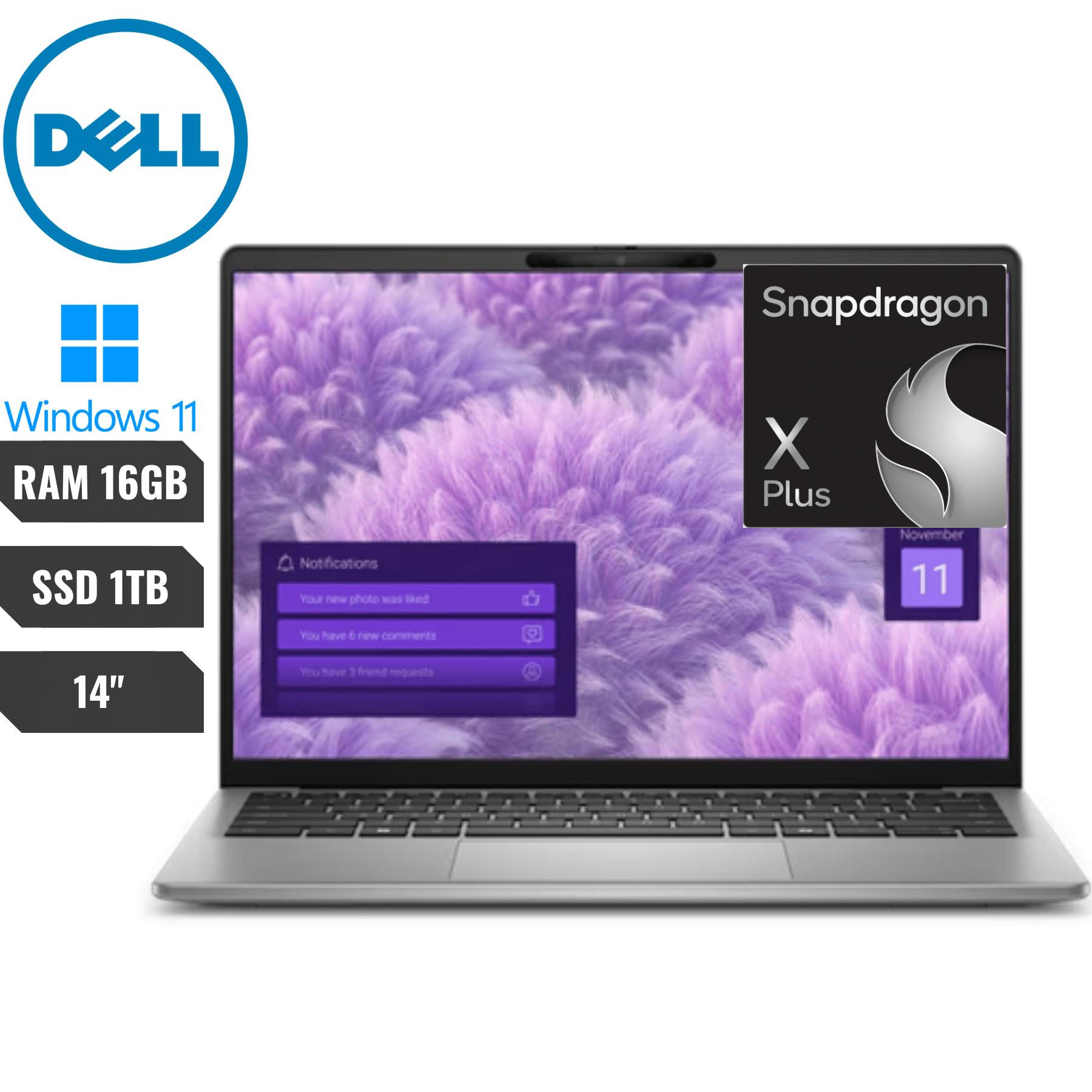 Laptop Dell Inspiron 14 Copilot Qualcomm Snapdragon X Plus (8 Core