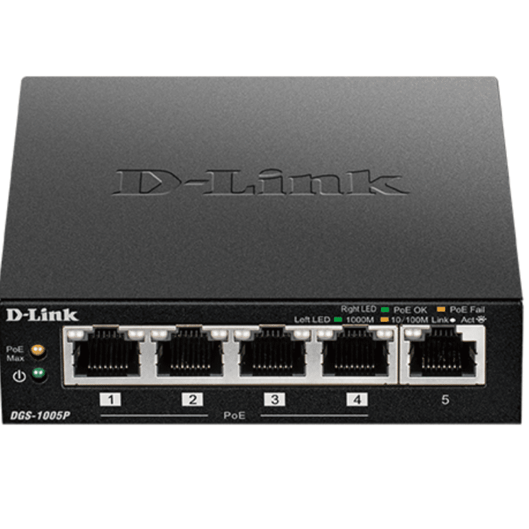 D-Link D-Link NT DGS-1005P 5-Port Gigabit Unmanaged Switch with 4 PoE Ports Retail NT 222517 DGS-1005P
