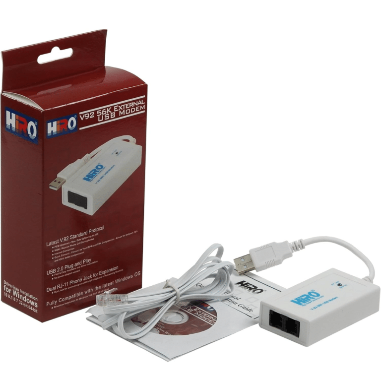 Hiro Inc HiRO Network H50228 V92 56K External USB Data Fax Dial Up Internet Modem RTL NT 179997 H50228