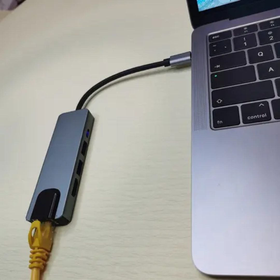 Hub 5 En Usb-c With Usb-c 2usb-3.0 Lan Hdmi Silver - Accesorios - USBTYC5X1 (3)