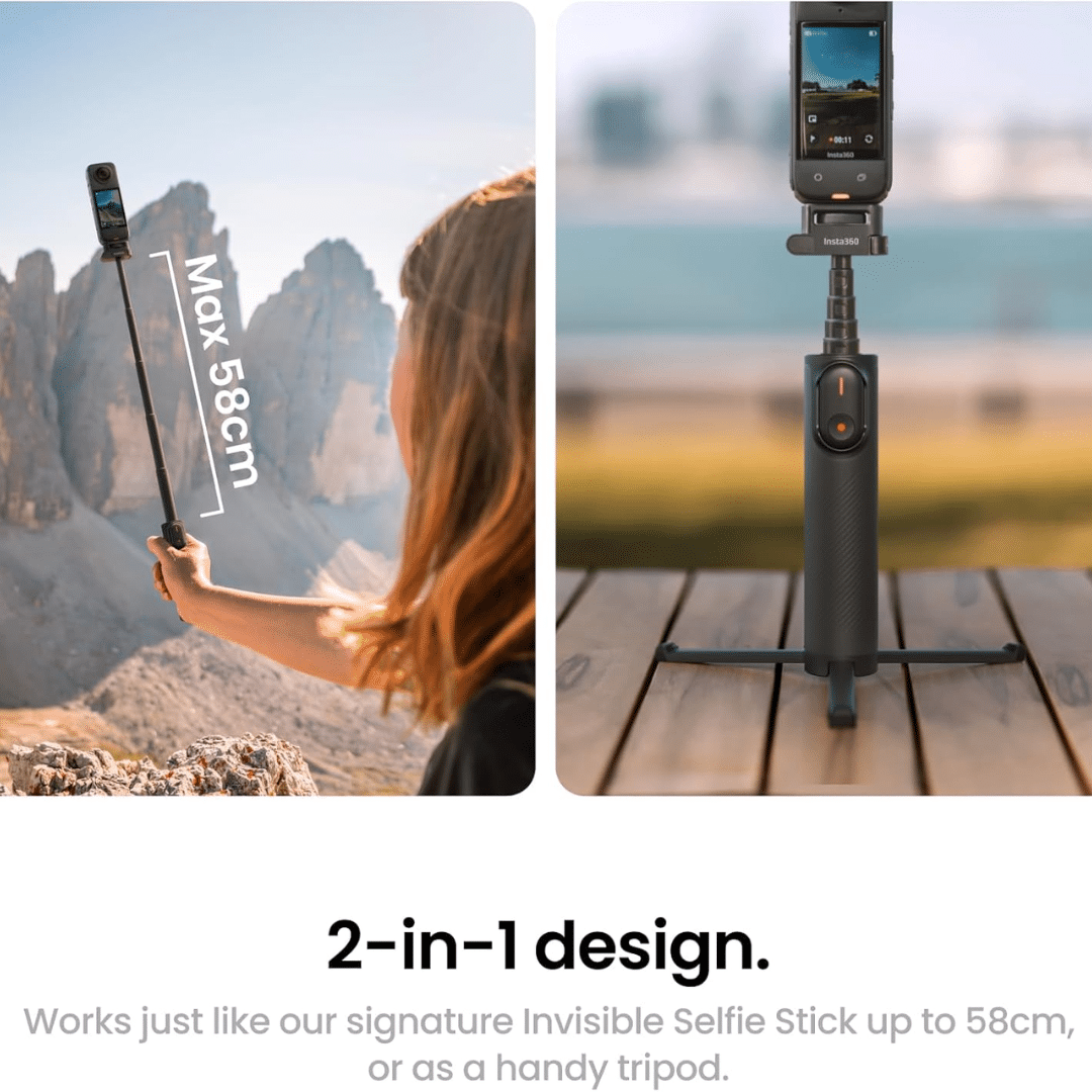 Insta360 Insta360 Accessory CINSCAVU CINSCAVV Foldable 2-in-1 Selfie Stick Remote Kit AC 295887 CINSCAVUC