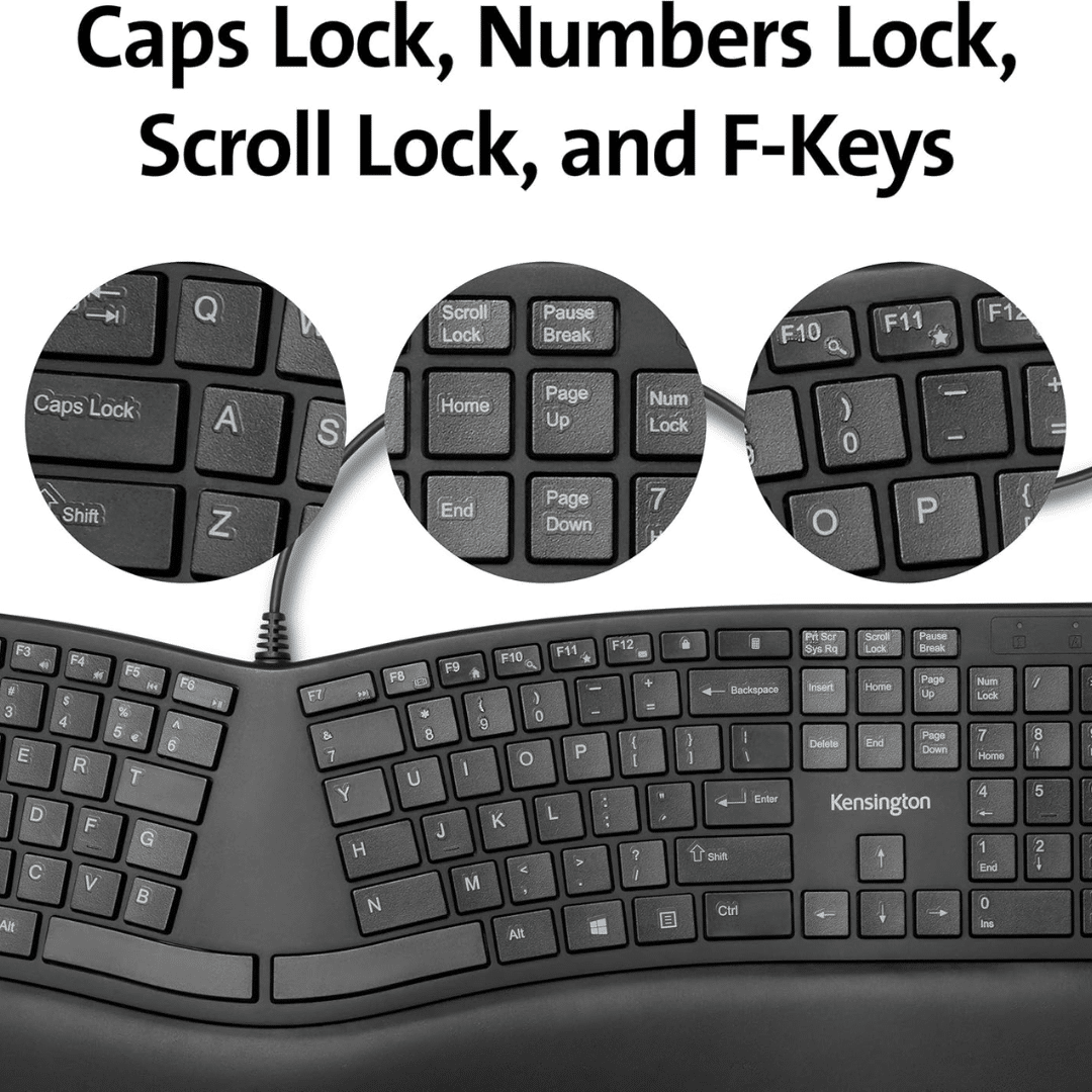 Kensington Kensington KB K75400US Pro Fit Ergo Wired Keyboard USB Retail KB 237475 K75400US (6)