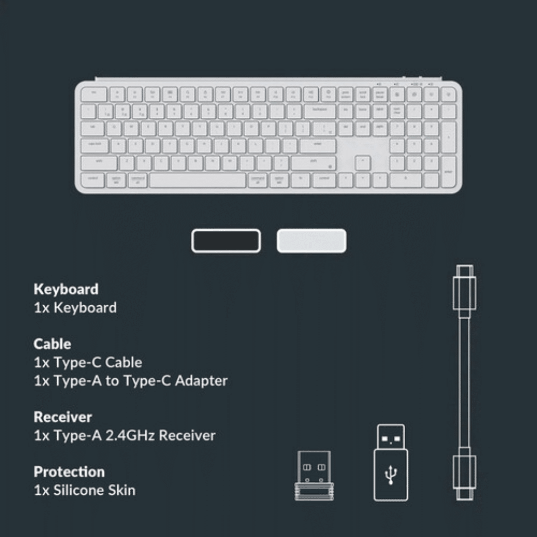 Keychron Keychron KB B6P-K1 B6 Pro Wireless Keyboard Space Gray Retail KB 290181 B6P-K1 (5)