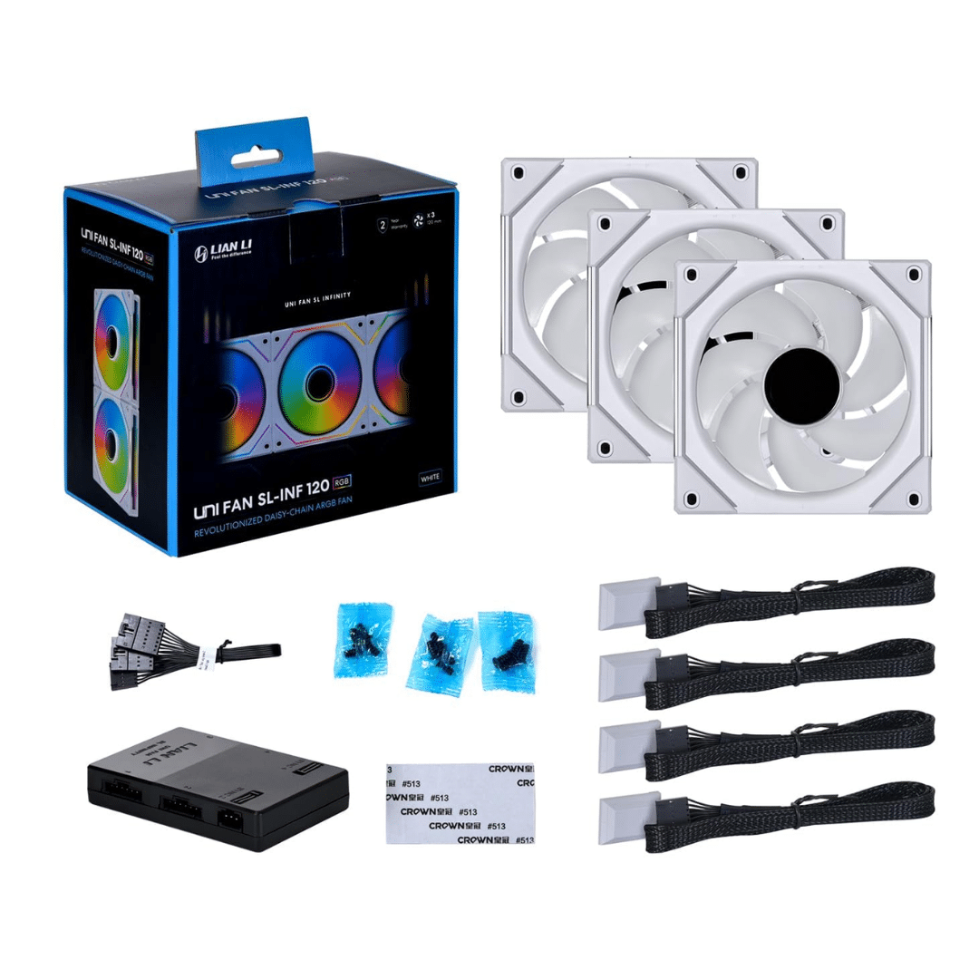 Lian-Li Lian-Li Fan UF-SLIN120-1W UNI FAN SL Infinity White without controller Retail FN 263109 UF-SLIN120-1W (1)
