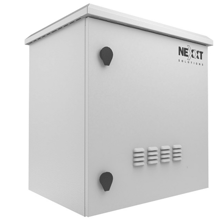 Nexxt Solutions Infrastructure - Outdoor Pole Mount Cabinet - SPCC steel - Light gray powder coat - Incluye acc de montaje y barra - Redes - Paneles, Gabinetes y Cajas de Redes - NPC-O6U64P