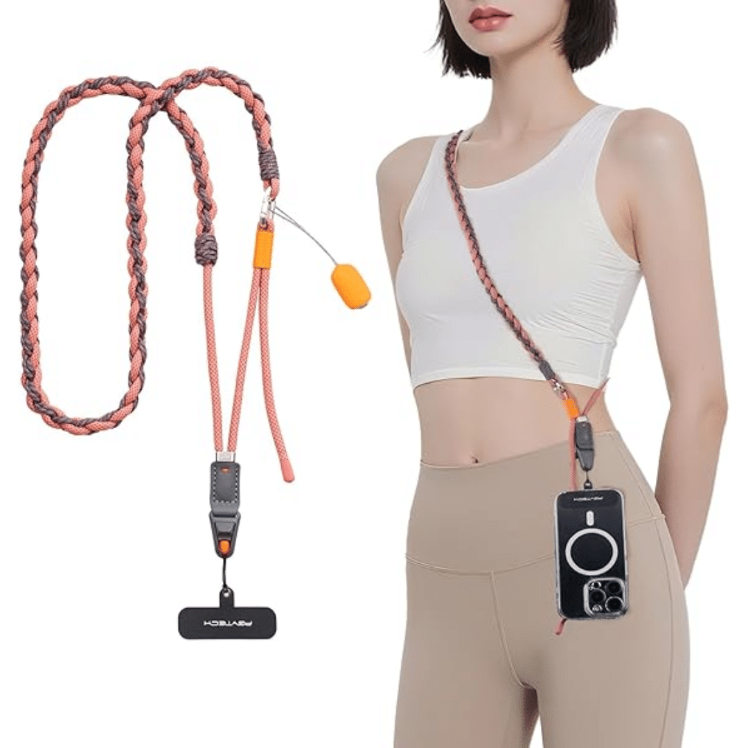 PGYTECH PGYTECH AC P-PG-058 LinkGo Phone Photography Strap Braided-Coral Pink Retail AC 299228 P-PG-058 (6)