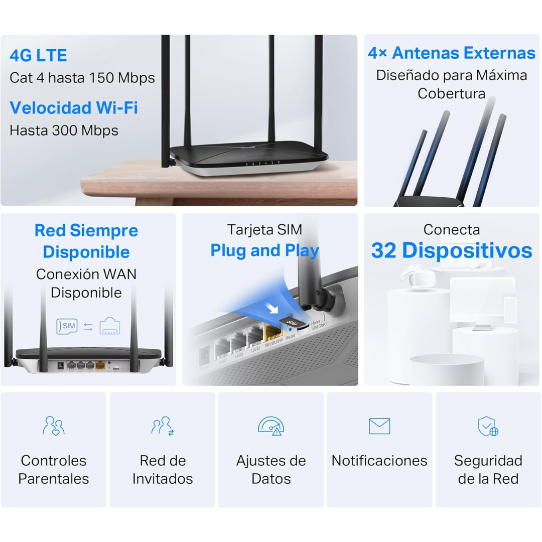 Router Mercusys Mr30g Ac1200 600mbps Wireless Dual Band Gigabit Negro - Routers - MR30G (5)