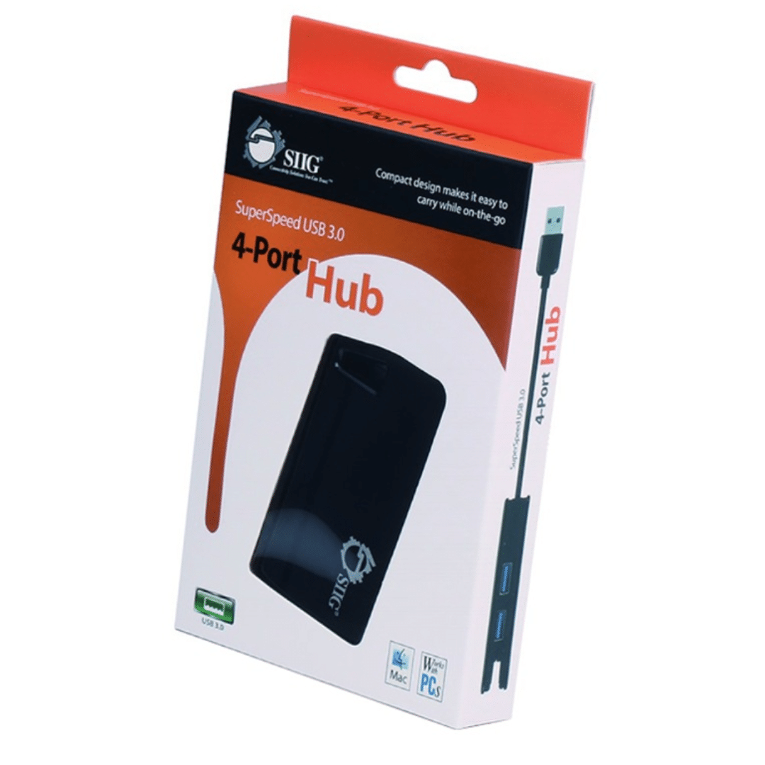 SIIG SIIG AC JU-H30812-S1 USB 3.0 4-port Hub Adds 4 USB 3.0PT to PC Retail AC 183346 JU-H30812-S1 (6)