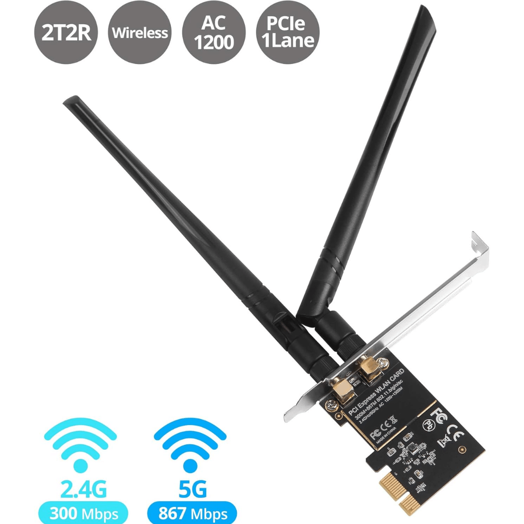 SIIG SIIG NT LB-WR0011-S1 Wireless 2T2R Dual Band WiFi Ethernet PCIe Card AC1200 NT 246185 LB-WR0011-S1 (2)