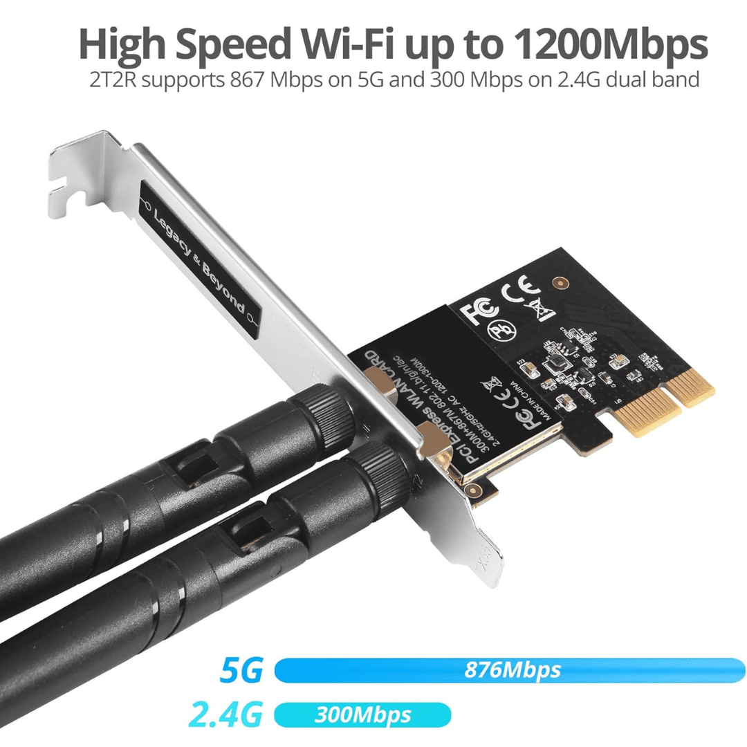 SIIG SIIG NT LB-WR0011-S1 Wireless 2T2R Dual Band WiFi Ethernet PCIe Card AC1200 NT 246185 LB-WR0011-S1 (3)