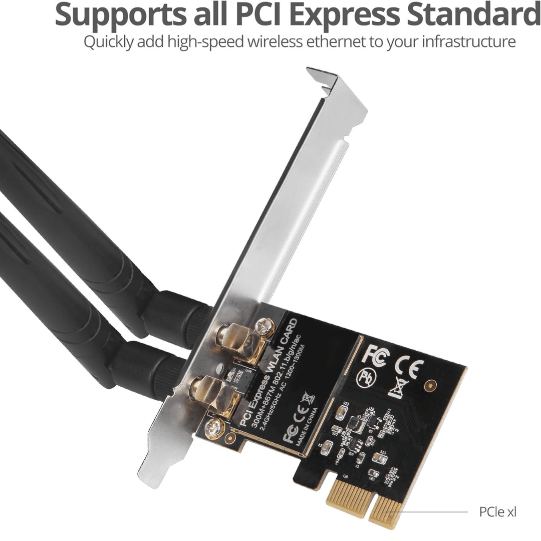 SIIG SIIG NT LB-WR0011-S1 Wireless 2T2R Dual Band WiFi Ethernet PCIe Card AC1200 NT 246185 LB-WR0011-S1 (4)
