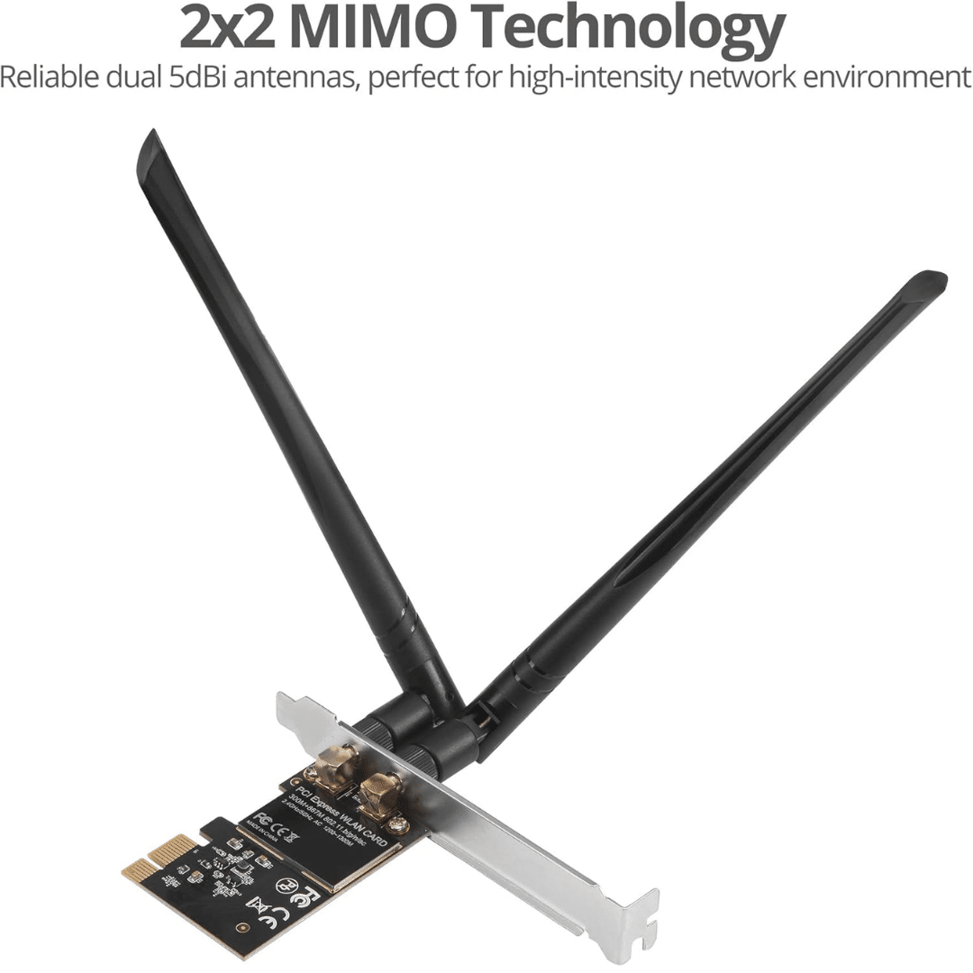 SIIG SIIG NT LB-WR0011-S1 Wireless 2T2R Dual Band WiFi Ethernet PCIe Card AC1200 NT 246185 LB-WR0011-S1 (5)