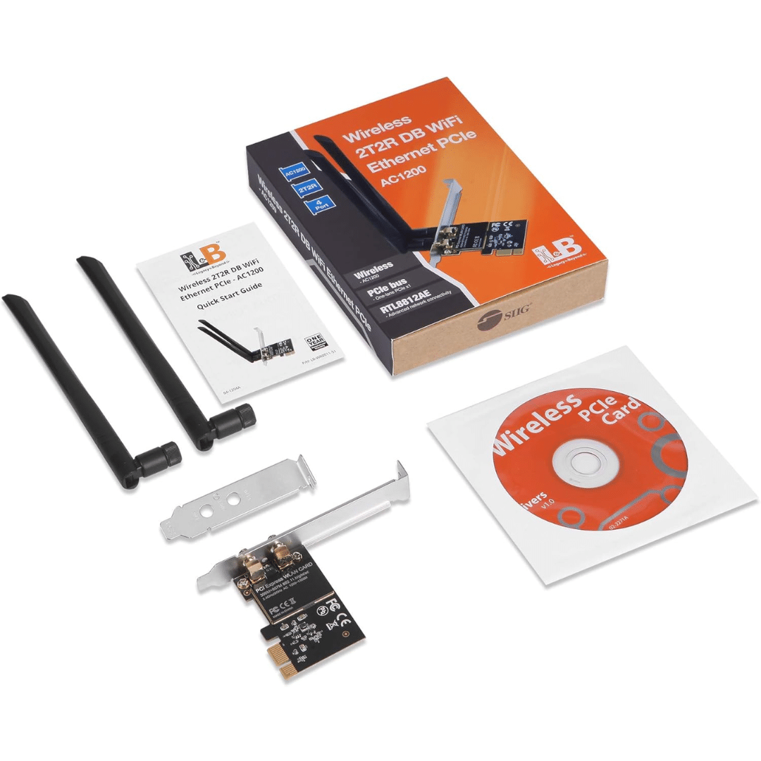 SIIG SIIG NT LB-WR0011-S1 Wireless 2T2R Dual Band WiFi Ethernet PCIe Card AC1200 NT 246185 LB-WR0011-S1 (6)