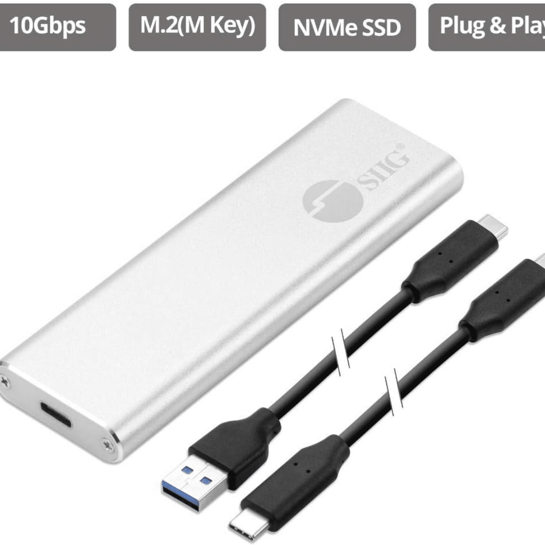 SIIG SIIG RD JU-SA0W11-S1 USB3.1 Gen2 Type-C to M.2 PCIe SSD MVMe Enclosure RD 230086 JU-SA0W11-S1 (2)