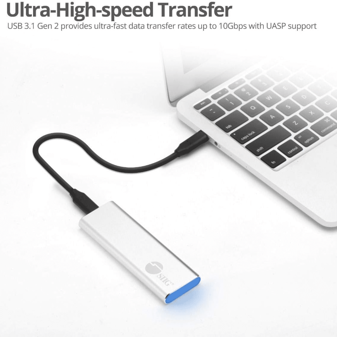 SIIG SIIG RD JU-SA0W11-S1 USB3.1 Gen2 Type-C to M.2 PCIe SSD MVMe Enclosure RD 230086 JU-SA0W11-S1 (5)