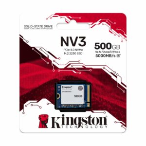 Kingston - Internal hard drive - 500 GB - M.2 2230 - Solid state drive - NV3 M.2 2230 PCIe 4.0 NVMe - Almacenamiento - Discos de Estado Sólido Internos - SNV3SM3/500G